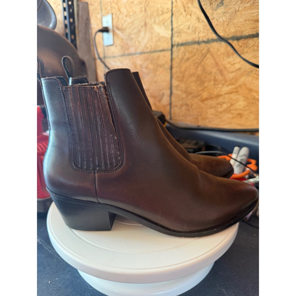 Thursday Boot Co Duchess Dark Brown Leather Chelsea Ankle Boots Womens 8.5 US